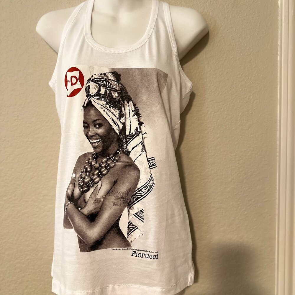 Fiorucci Naomi Campbell Racer Back Tee NWT Size S